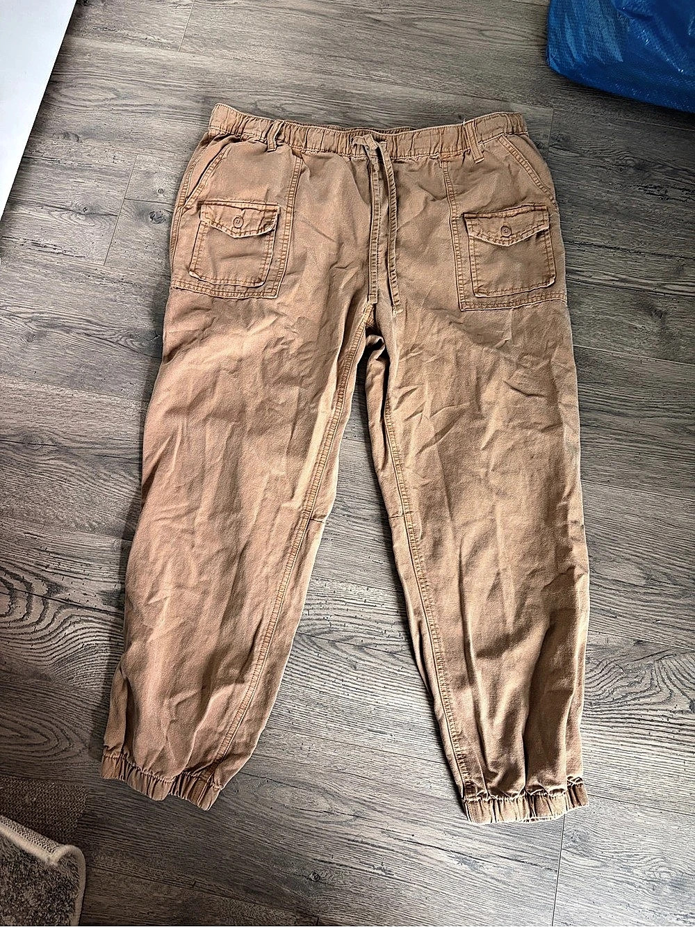 aerie women’s drawstring Capri Pants Brown XL (16)